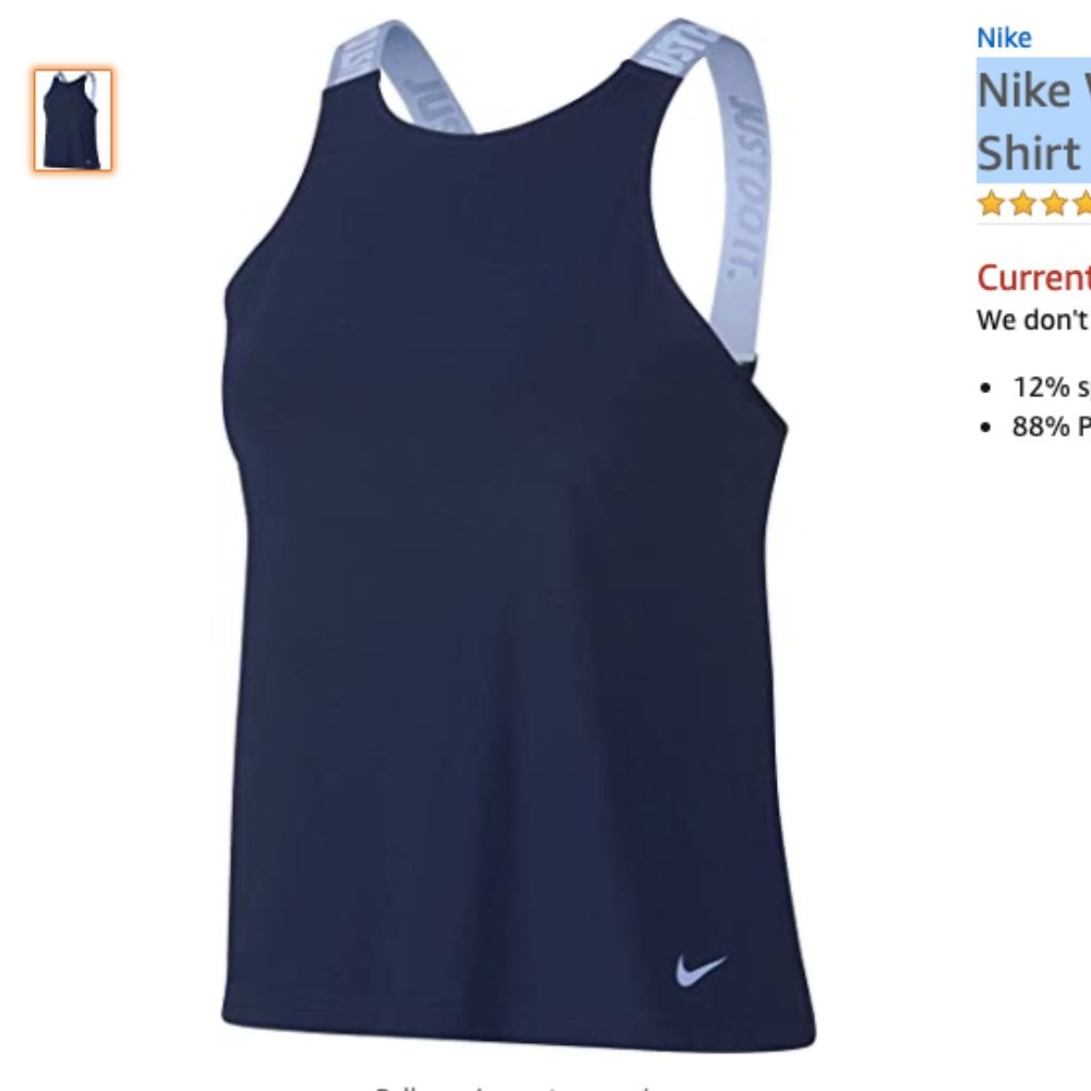 Dri-Fit Loose Fit Just Do It Strap Tank Top Navy